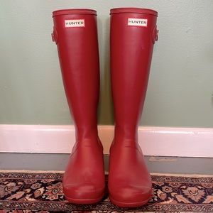Red Hunter Rain boots